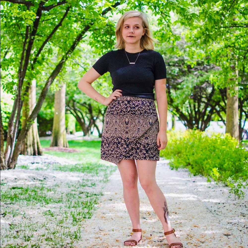 H&M Quilted Asymmetrical Skirt